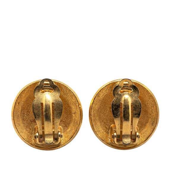 CHANEL Gold Logo Earrings